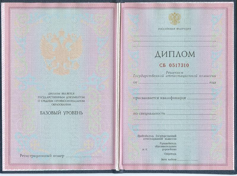 Диплом колледжа 2004, 2005, 2006 гг.